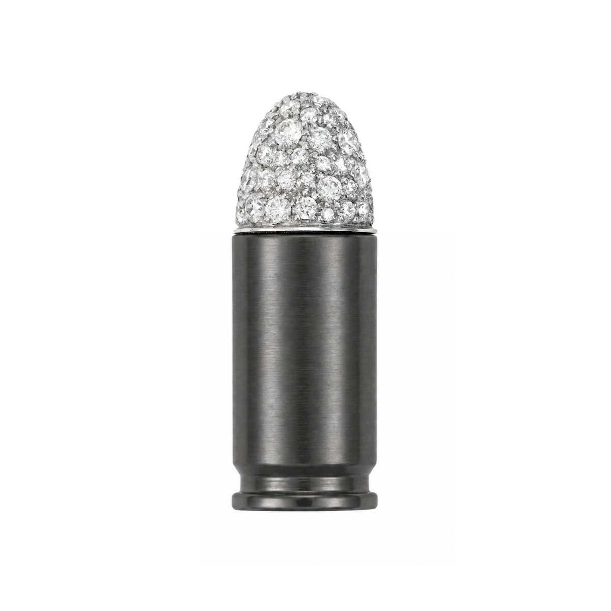 18K BLACK BULLET EARRING